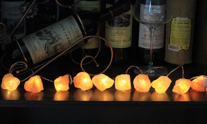 Fantasee Himalayan Salt String Light, Natural Hand Carved Salt Crystal Light Release Negative Ions for Bedroom, Living Room, Office, Home Deco, Yoga, Night Light, Gift (11.5ft 20led) - Image 4